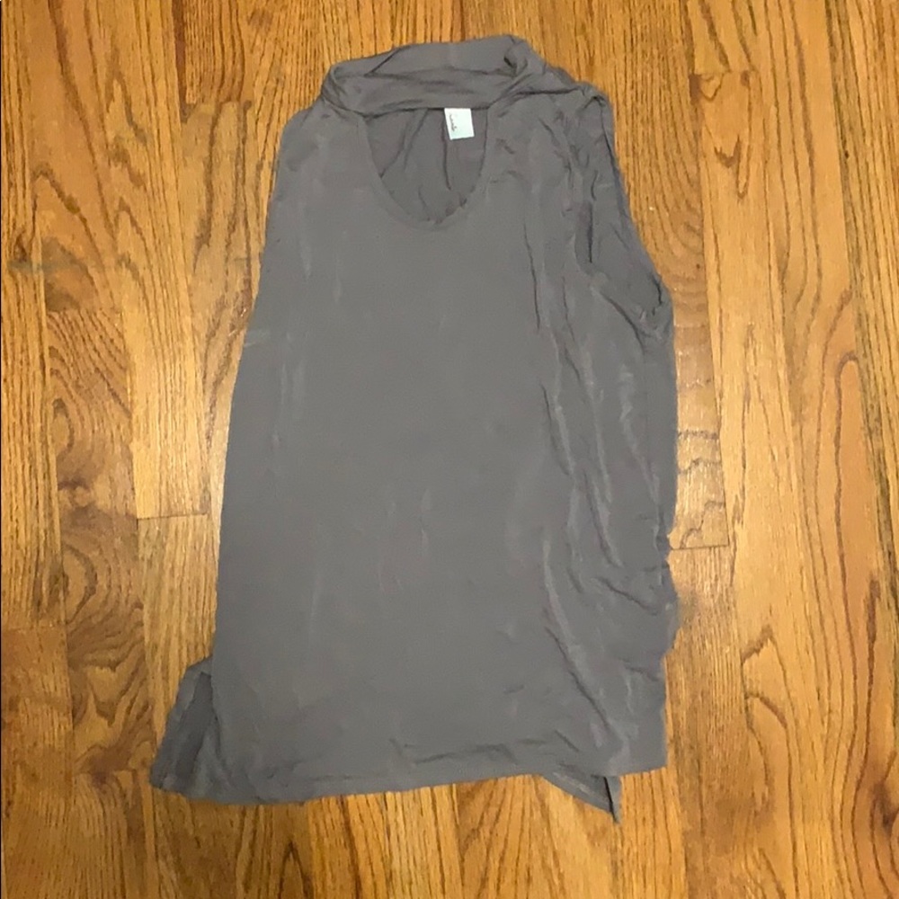 Gray Cutout Neck tank top